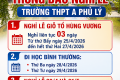Thông báo nghỉ lễ Giỗ tổ Hùng Vương, nghỉ lễ 30/4 và 01/5/2026